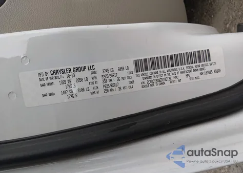 2014 Chrysler Town & Country Touring z USA, uszkodzony, nr VIN 2C4RC1BG8ER195132